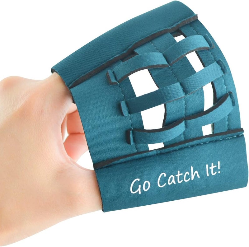 Clocean Webglove Training Glove for Youth and Adults Breathable and Durable Works for Golf-Sized Practice Balls Web Glove Mini Training Baseball Softball Glove Two Finger Web Glove Catcher (Green) - Image 1